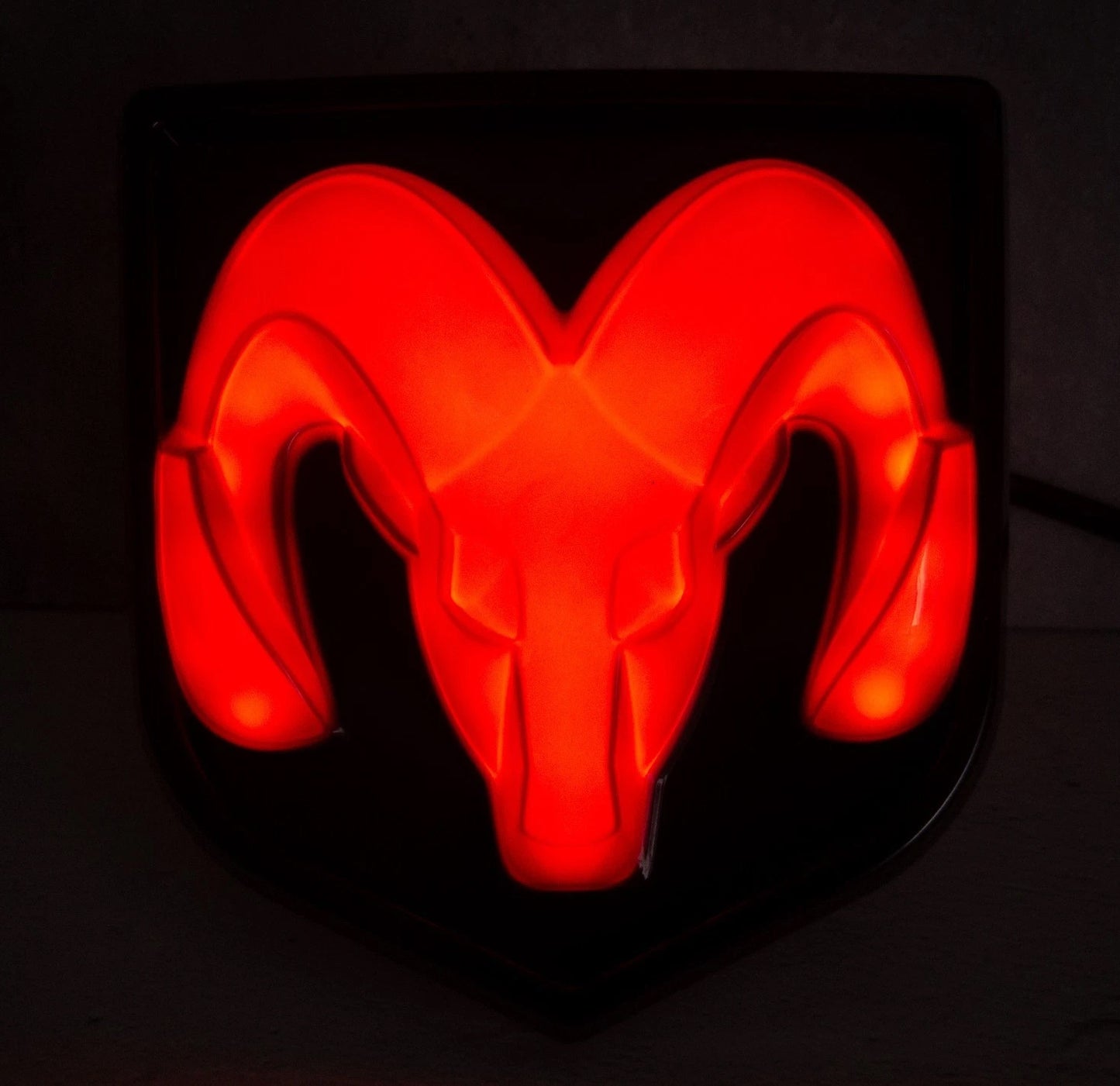 AUTOGEM 2009-2018 RAM Lighted Tailgate Emblem - Black LED Rear Badge