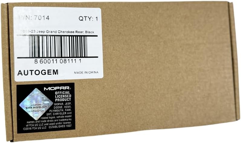AUTOGEM 2019-2023 Jeep Grand Cherokee Rear Emblem - Gloss Black