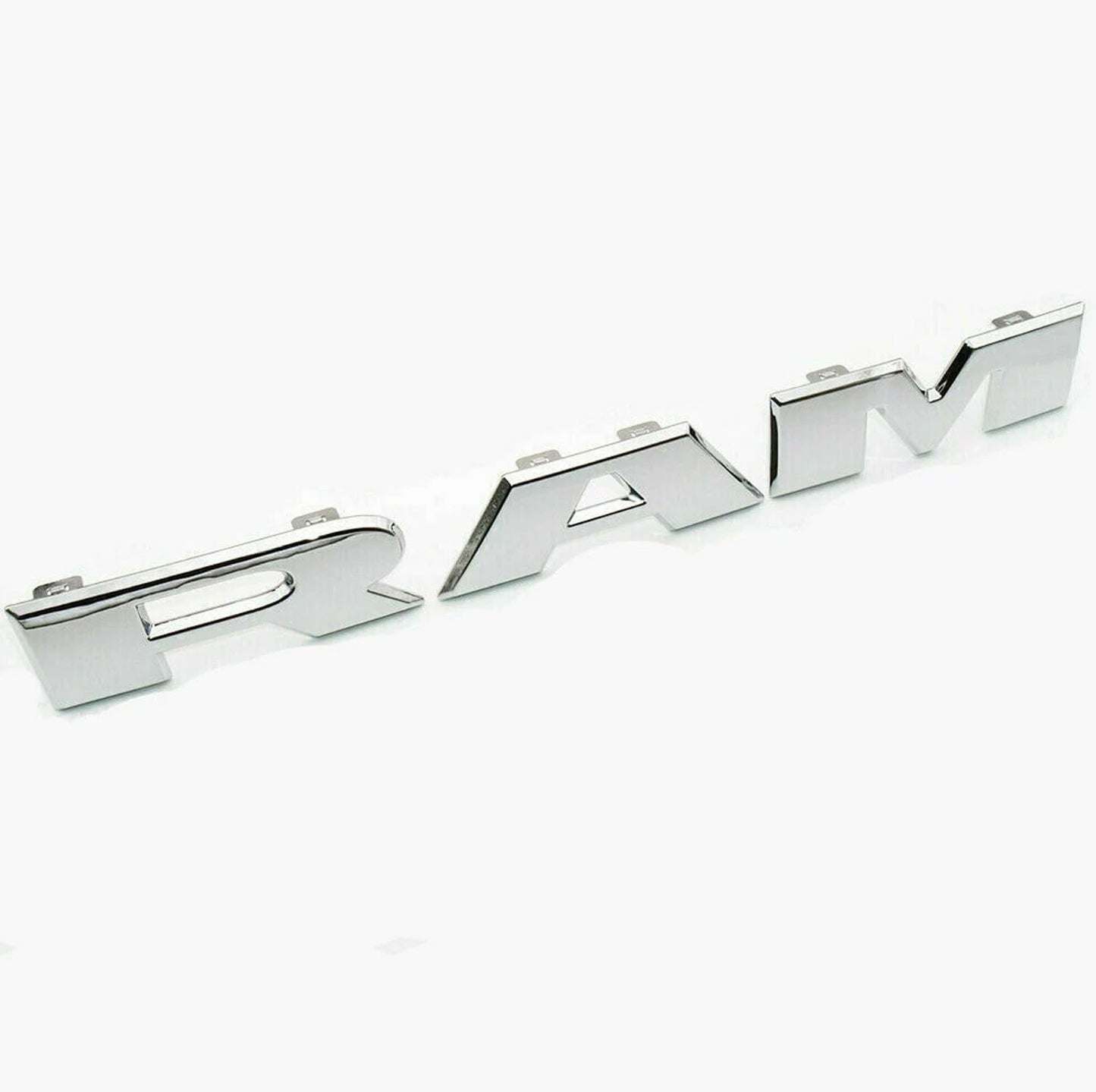 AUTOGEM 2019–2025 RAM 2500 3500 4500 Chrome Grille Emblem – Front Center Letter Badge Set