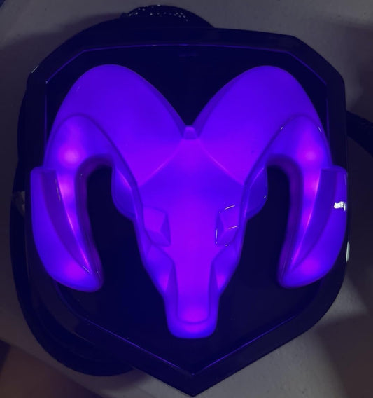 AUTOGEM 2009-2018 RAM RGB LED Grille Emblem - Color Changing Black