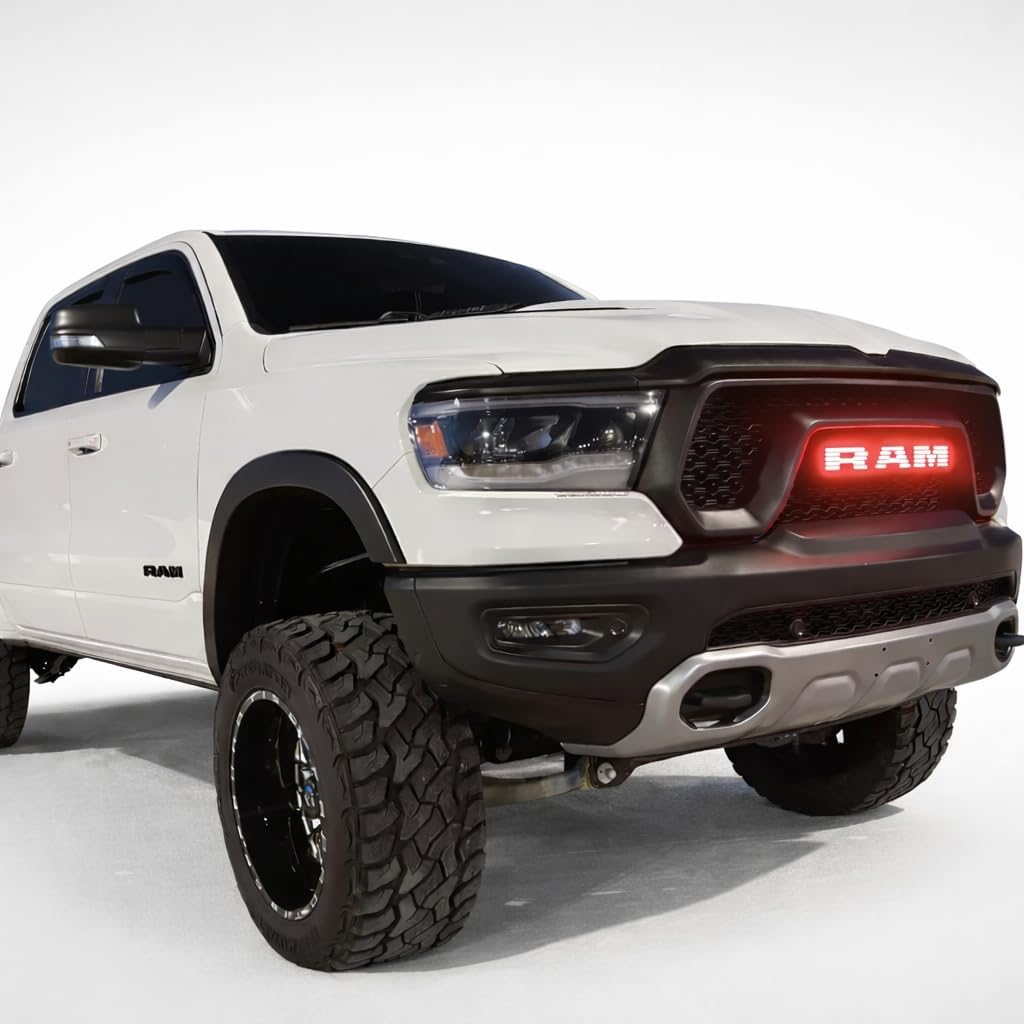 AUTOGEM 2019-2025 RAM 2500 3500 4500 RGB LED Lighted Grille Emblem Chrome