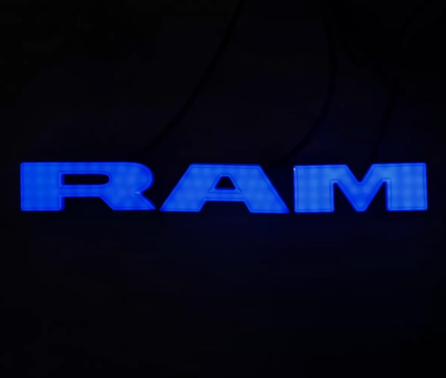 AUTOGEM 2019-2025 RAM 2500 3500 4500 RGB LED Lighted Grille Emblem Black Front Badge