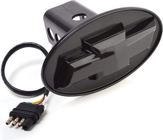 AUTOGEM Chevrolet LED Hitch Cover - Black Finish