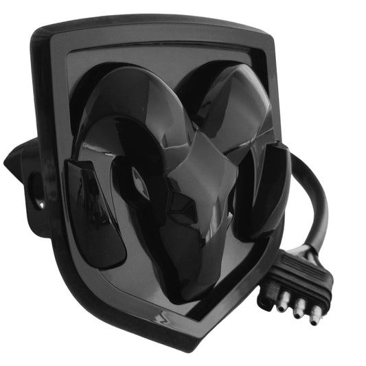 AUTOGEM RAM Lighted Hitch Cover – Officially Licensed Black LED Logo, Fits 1-1/4” & 2” Receivers