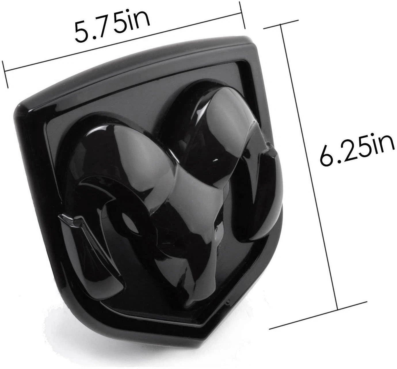 AUTOGEM 2009-2018 RAM Lighted Tailgate Emblem - Black LED Rear Badge