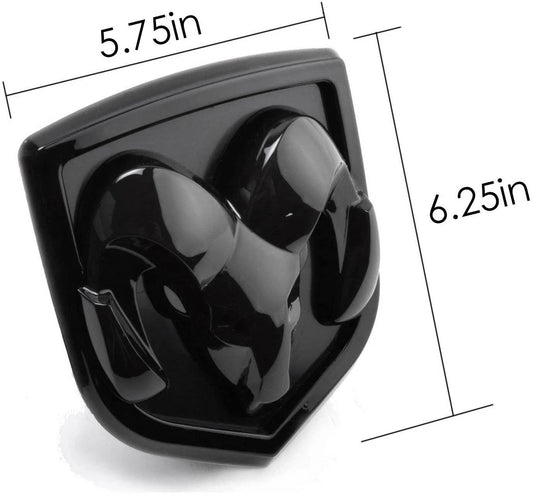 AUTOGEM 2009-2018 RAM Lighted Tailgate Emblem - Black LED Rear Badge