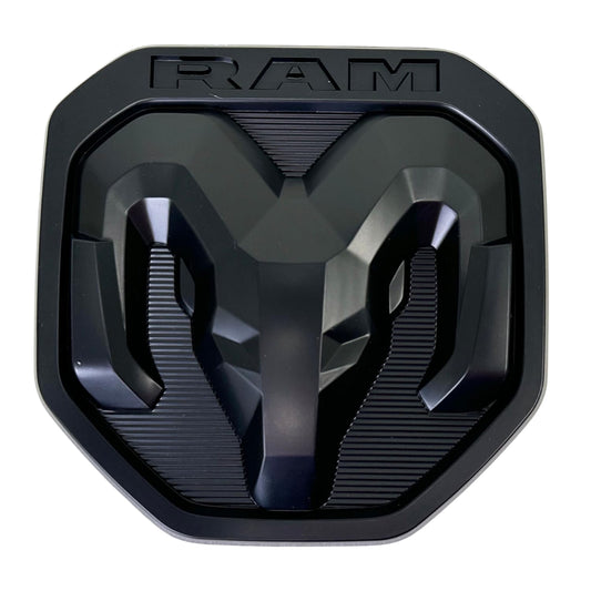 AUTOGEM 2019–2023 RAM 1500 2500 3500 4500 Lighted Tailgate Emblem – Black LED Badge
