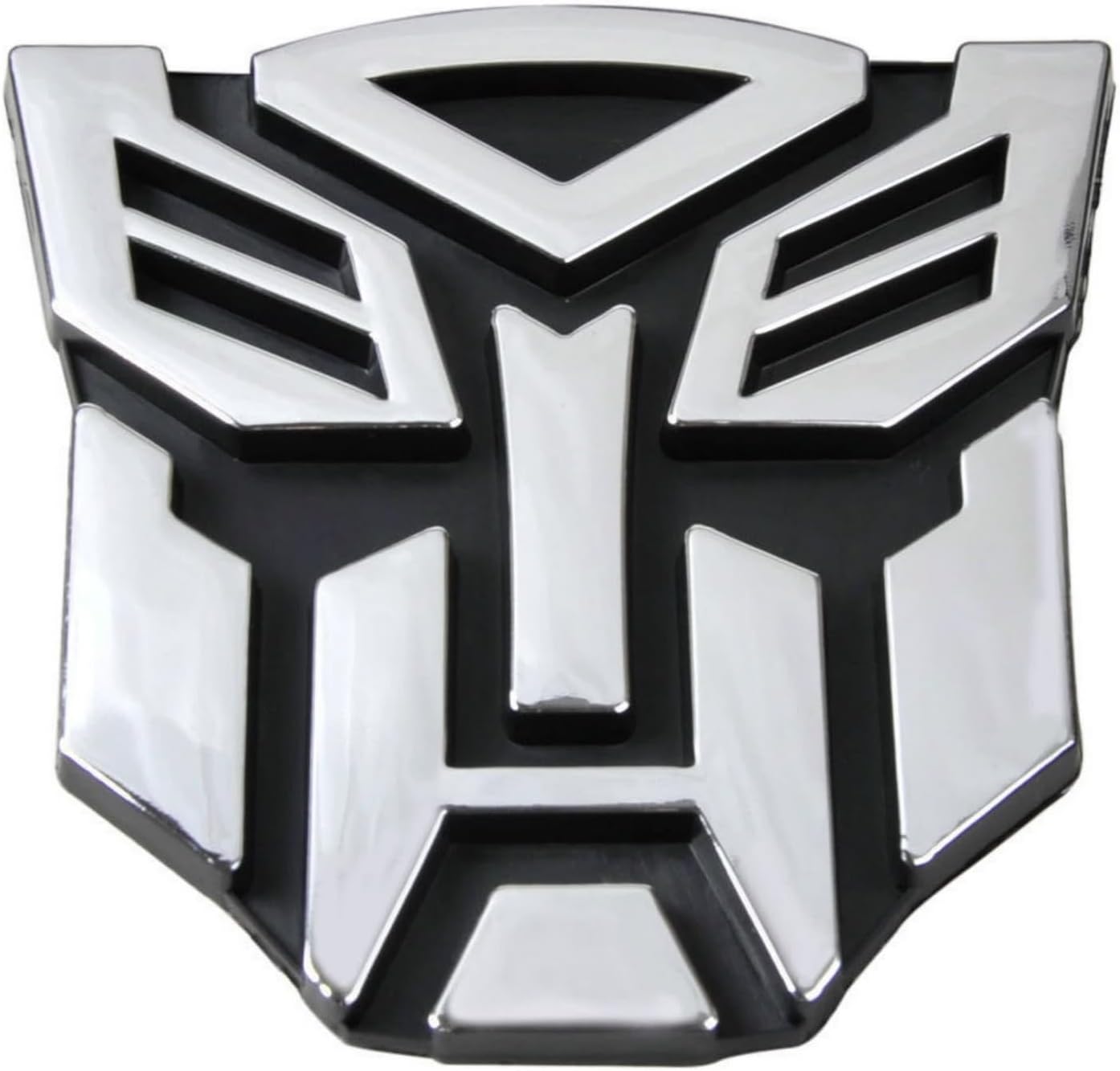 AUTOGEM Auto Robot Lighted Tailgate Emblem 5 Inch Chrome Red LED Rear Badge