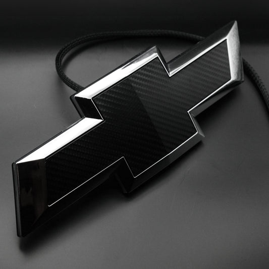 AUTOGEM 2014-2015 Chevrolet Silverado 1500 LED Lighted Grille Emblem - Carbon Decal Finish