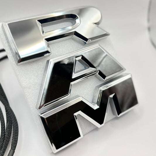 AUTOGEM 2019-2025 RAM 2500 3500 4500 LED Lighted Grille Emblem Chrome Finish