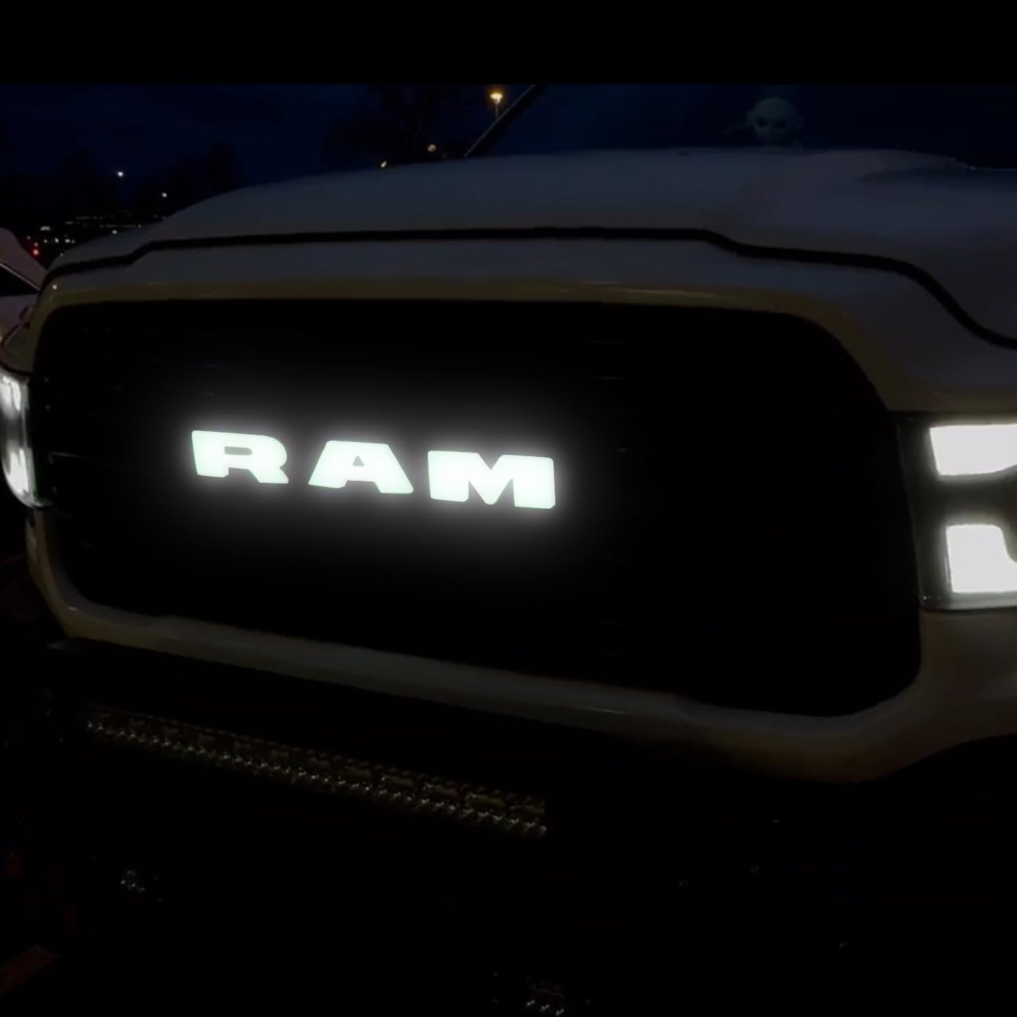 AUTOGEM 2019-2025 RAM 2500 3500 4500 LED Lighted Grille Emblem Chrome Finish