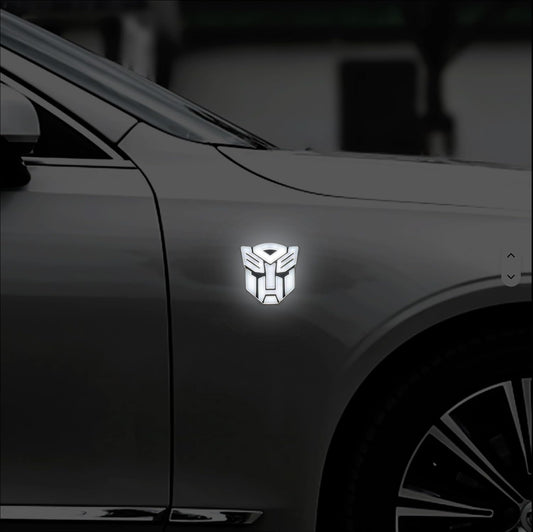 AUTOGEM Transforming Auto Bot Fender Emblem 3 Inch Chrome Finish Pair