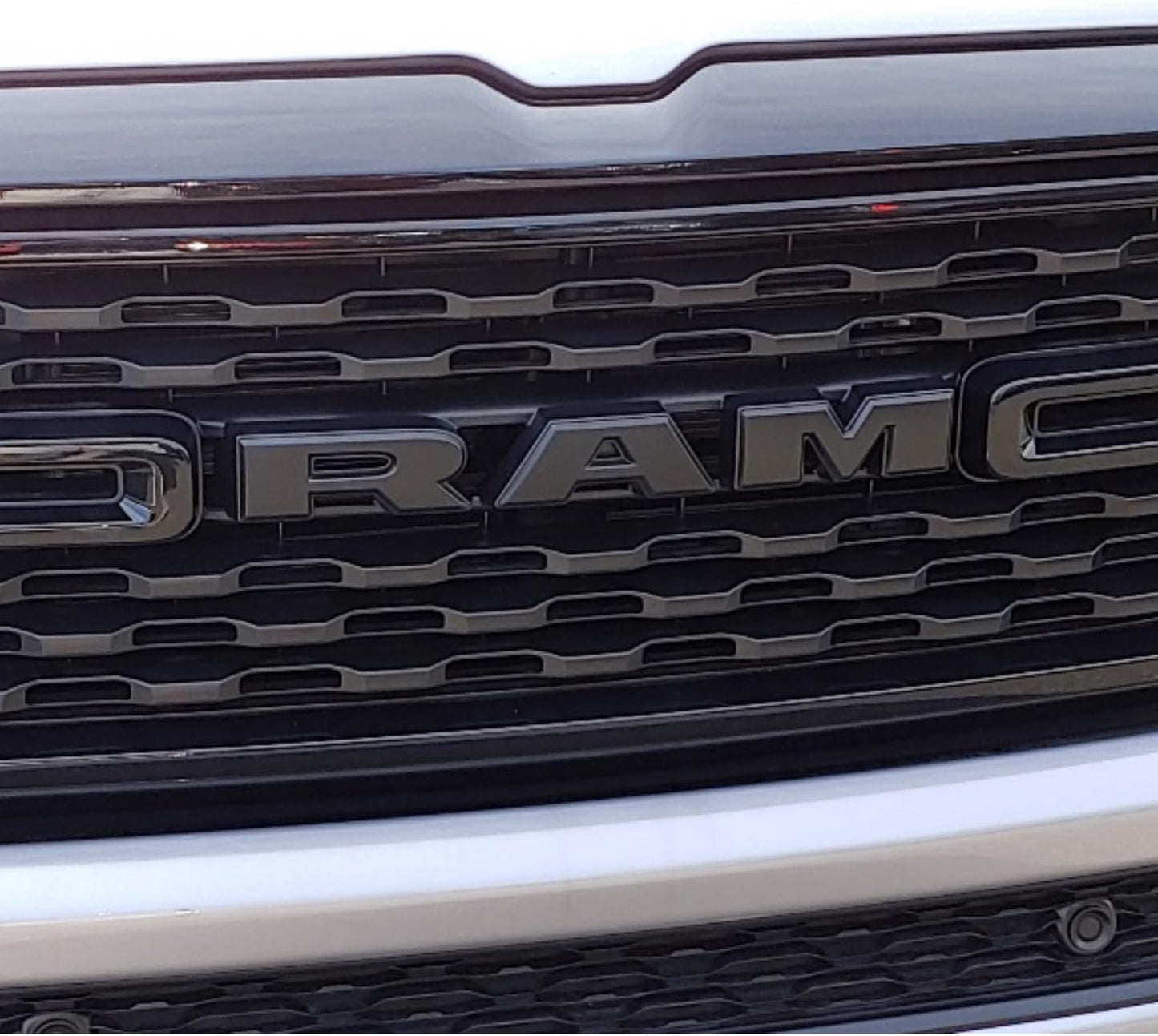 AUTOGEM 2019–2023 RAM 1500 Grille Emblem – Matte Black Front Badge Replacement