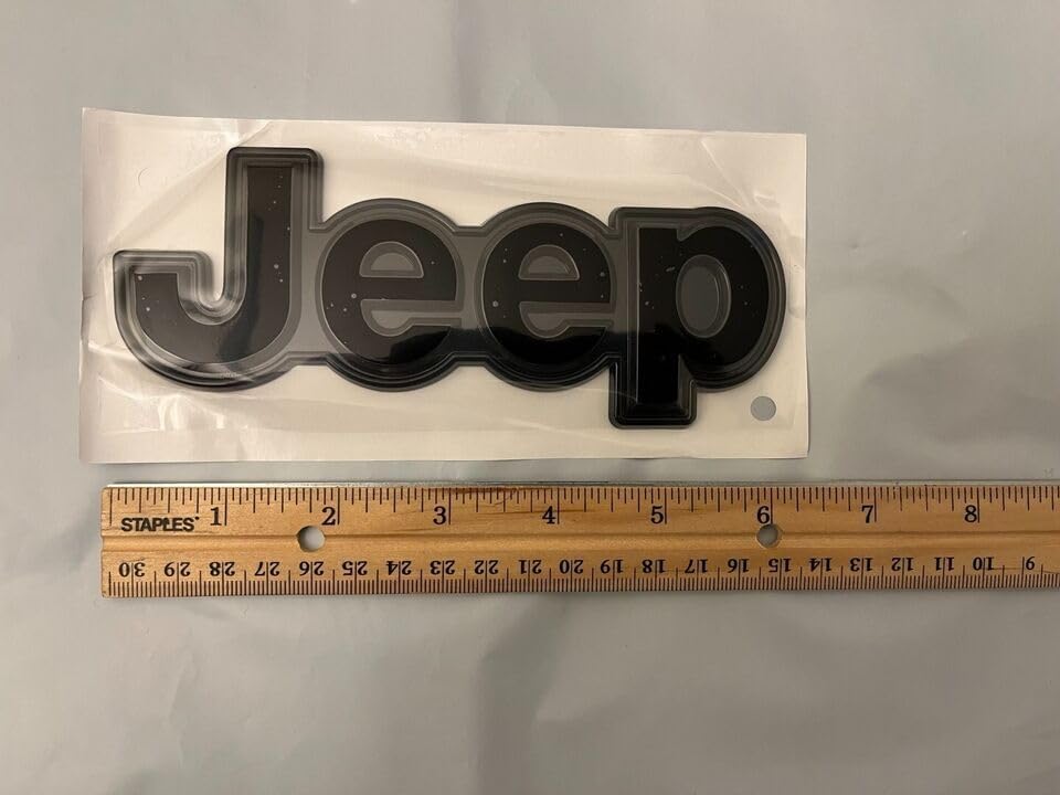 AUTOGEM 2014–2018 Jeep Grand Cherokee Rear Tailgate Emblem – Gloss Black Finish – Replacement Badge for Jeep SUV
