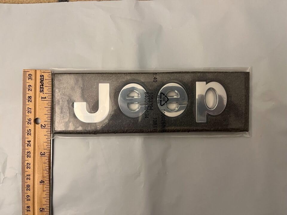 AUTOGEM 2014-2018 Jeep Grand Cherokee Front Grille Emblem - Chrome Letter Badge Replacement