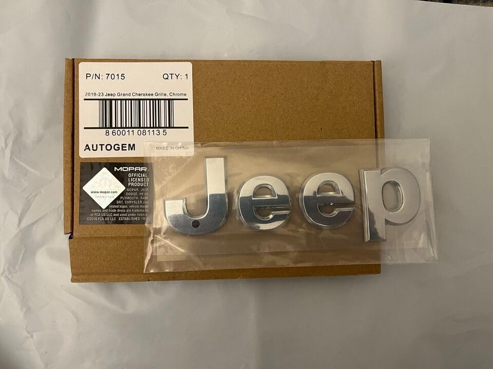AUTOGEM 2019-2023 Jeep Grand Cherokee Chrome Grille Premium Front Grille Replacement