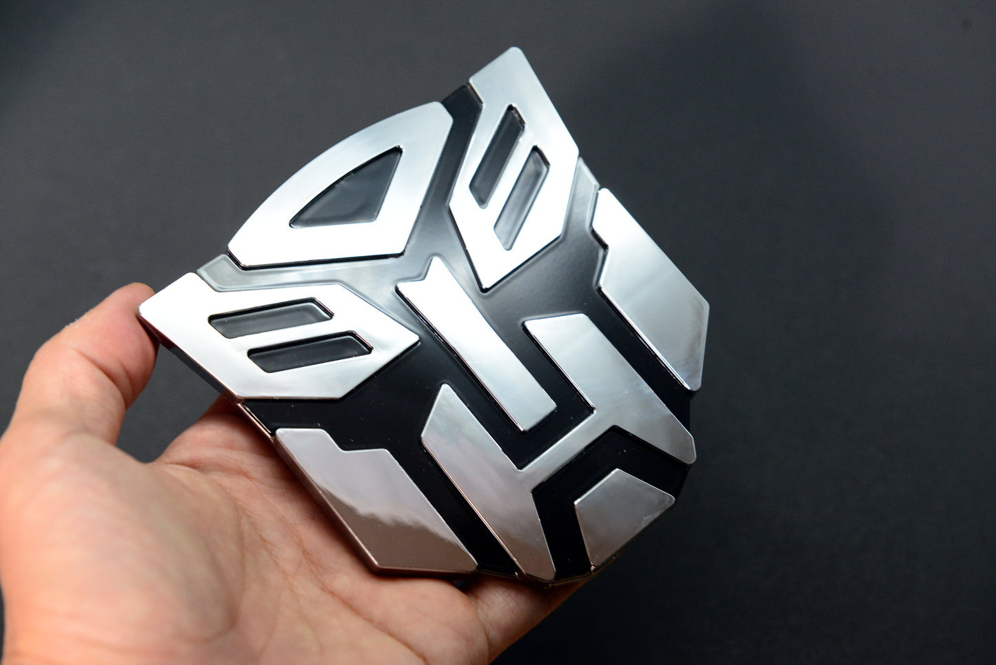 AUTOGEM Transforming Auto Robot Emblem 5" Chrome - Universal Fit
