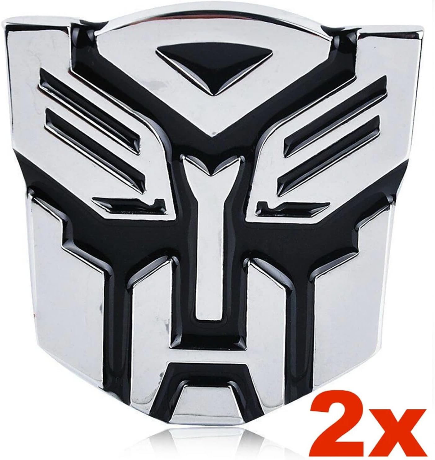 AUTOGEM Transforming Auto Robot Emblem 3" Chrome - Universal Fit