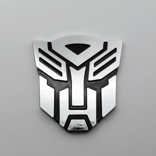 AUTOGEM Transforming Auto Robot Emblem 3" Chrome - Universal Fit