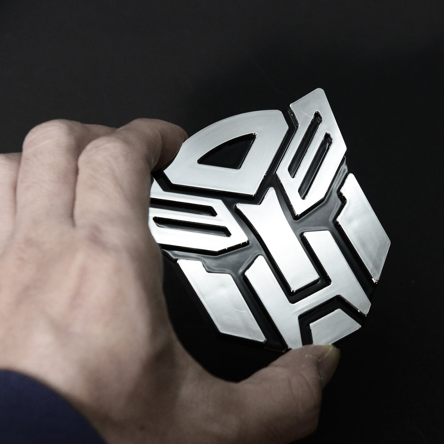AUTOGEM Transforming Auto Robot Emblem 3" Chrome - Universal Fit