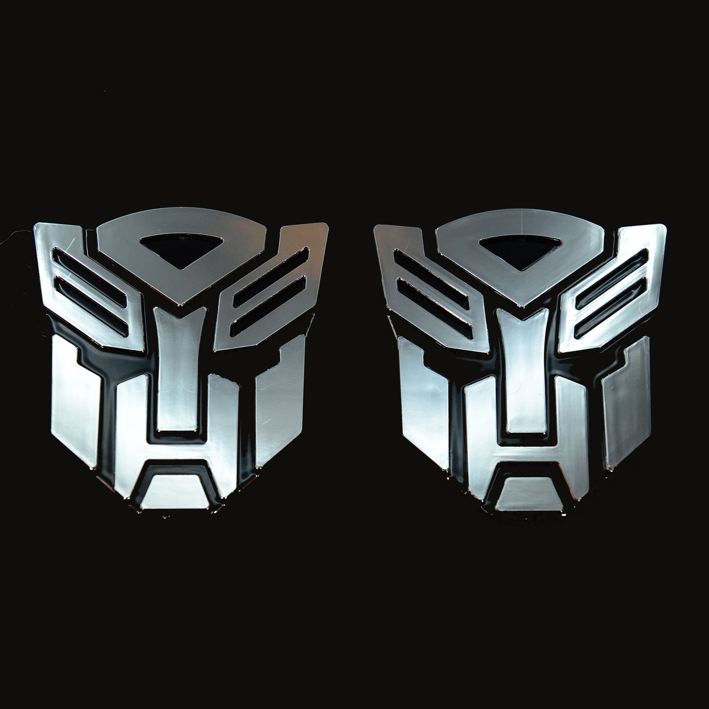 AUTOGEM Transforming Auto Robot Emblem 3" Chrome - Universal Fit
