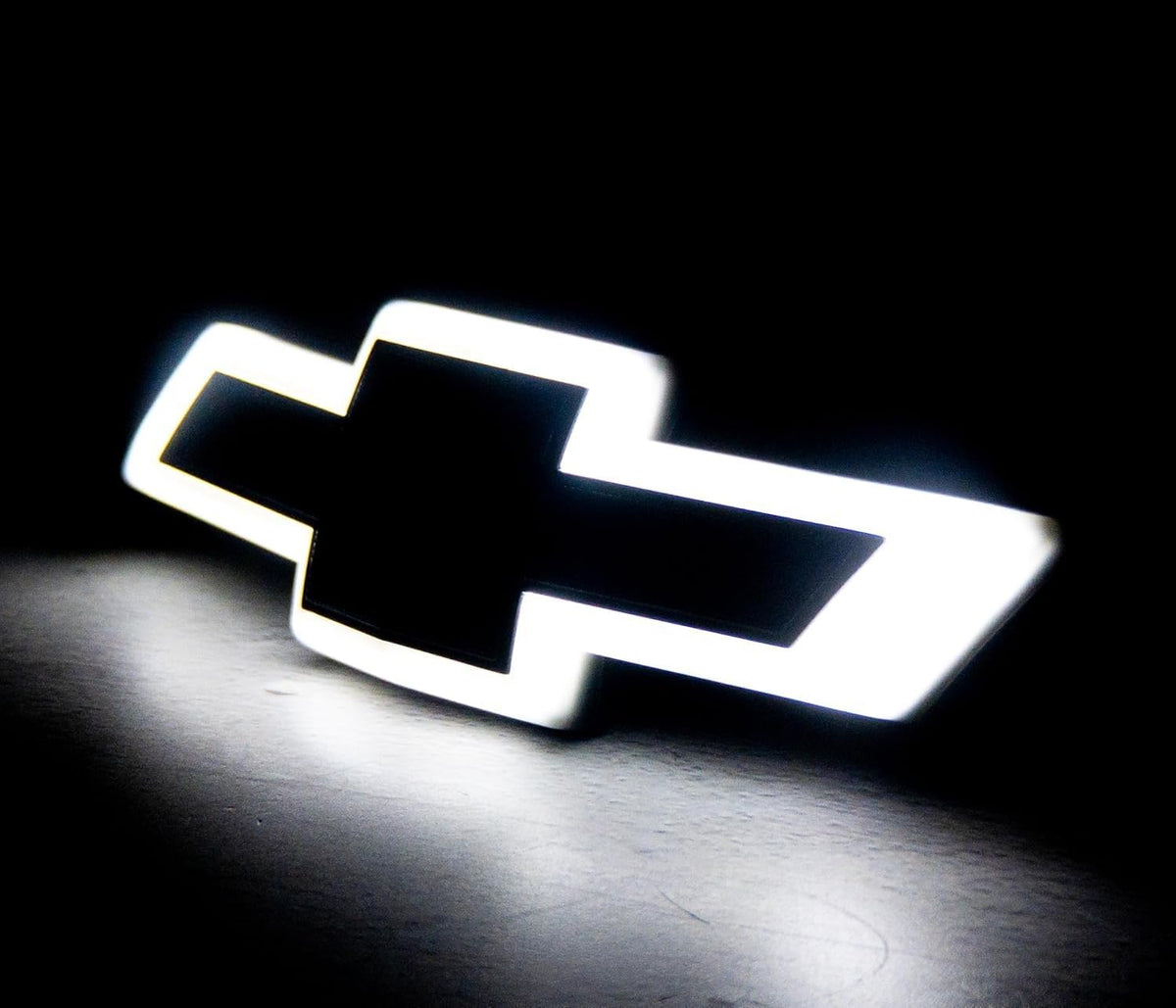 2022-2026 Chevy Silverado LED Lighted Front Grille Emblem Black Bowtie Badge