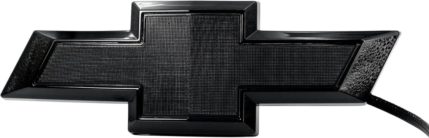 2019-2021 Chevy Silverado LED Lighted Front Grille Emblem Black Bowtie Badge