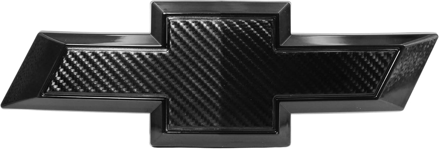 2019-2021 Chevy Silverado LED Lighted Grille Emblem Black Carbon Fiber Bowtie