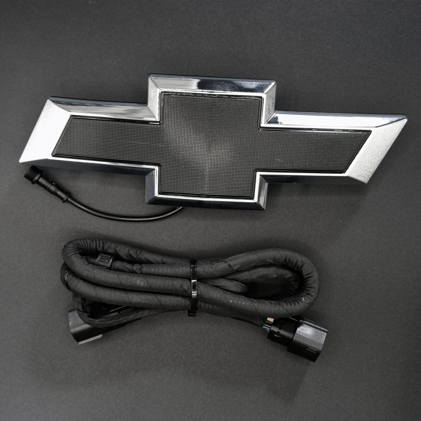 2022-2026 Chevy Silverado LED Lighted Grille Emblem Chrome Black Bowtie Badge